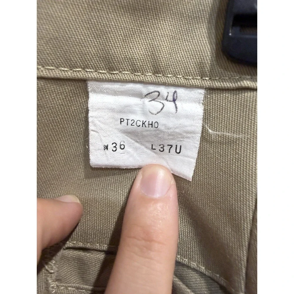 Red Kap Work Pants Mens 36x37 Khaki Industrial Uniform PT2CKH0 Straight Leg USA